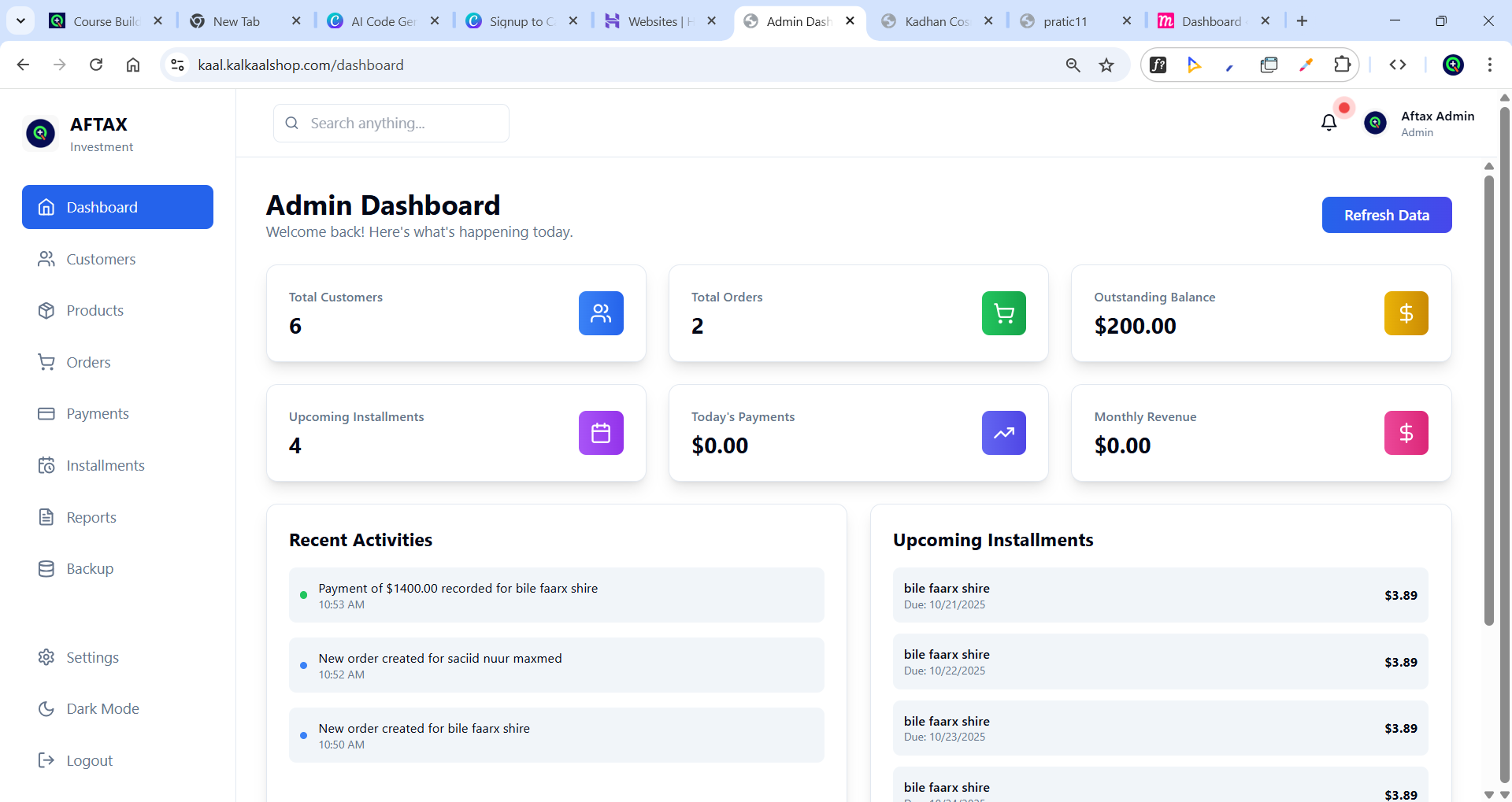 Admin Dashboard - AFTAX Investment System - Google Chrome 10_20_2025 11_00_20 AM - Copy (2)